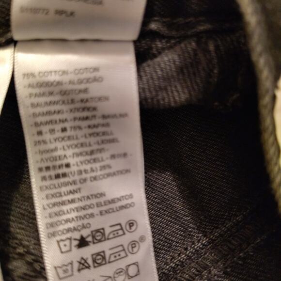 Levi’s Soft Black Pleated Jeans – Size 26x26 – White Patch – Rare - Picture 8 of 8